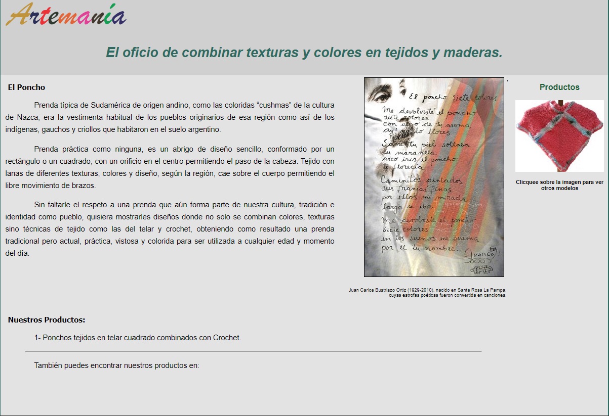 Sitio web de Artemania